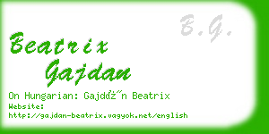 beatrix gajdan business card